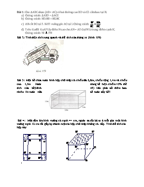 Các b ài tập Hình học Lớp 8